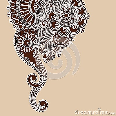 Abstract Henna Illustration Design Vector Illustration