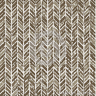 Abstract Herringbone Pattern in Brown Vector Illustration