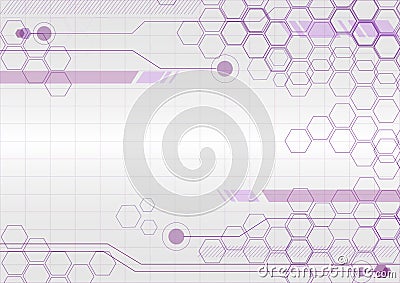 Abstract hexagon background. Technology polygonal design. Digita Vector Illustration