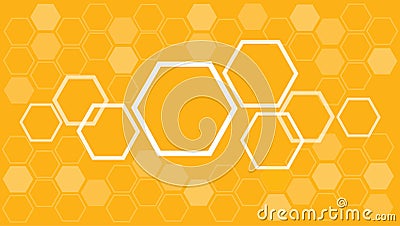 Abstract hexagon Bee hive background vector Vector Illustration