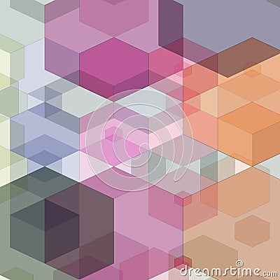 Abstract Hexagon Colorful Background. Vector illustration. eps 10 Vector Illustration