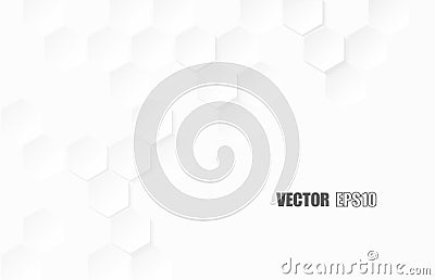 Abstract. Hexagon paper geometric. white Background ,light and shadow .Vector Vector Illustration