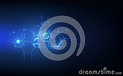 Abstract hexagon pattern tech sci fi innovative concept design background. vector illustration Vector Illustration