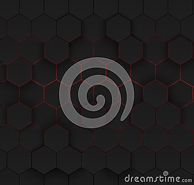 Abstract hexagonal background. Vector Illustration