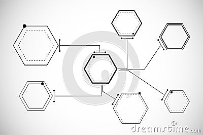 Abstract hexagonal structures Vector Illustration