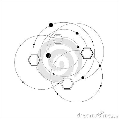 Abstract hexagonal structures Vector Illustration