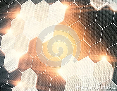 Abstract hexagonal wallpaper Stock Photo