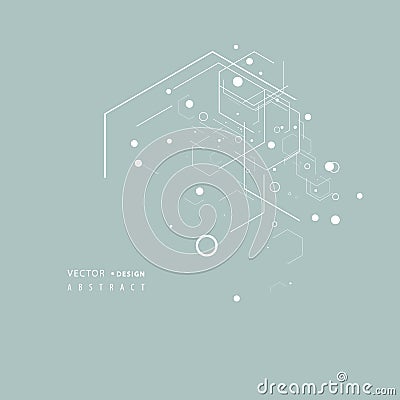 Abstract hexagons for dna, data, medicine, scientific, Modern biology genetic, science, chemical pattern. Technology Vector Illustration