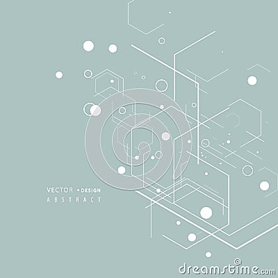 Abstract hexagons for dna, data, medicine, scientific, Modern biology genetic, science, chemical pattern. Vector Vector Illustration