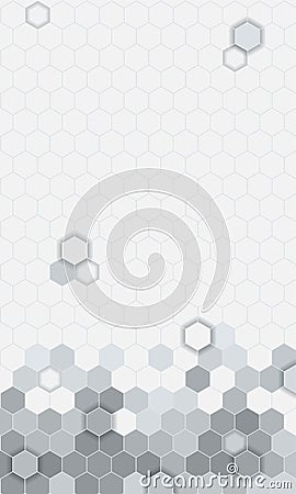 Abstract hexagons pattern background for mobile UI. Vector Illustration