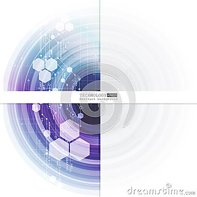 Abstract hi-tech, engineering, machine, technology concept. Vector abstract futuristic technology background Stock Photo