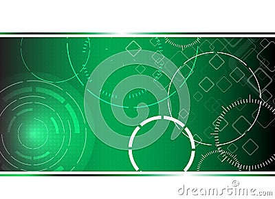Abstract hi-tech green background Vector Illustration