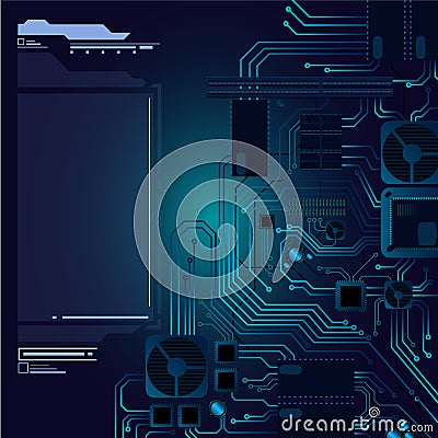 Abstract hi-tech hardware background Vector Illustration