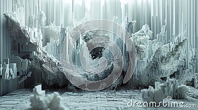 Abstract High Fidelity Data-Driven Visual Representation Stock Photo