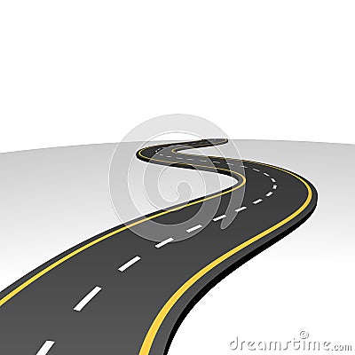 Abstract highway going to horizon Vector Illustration