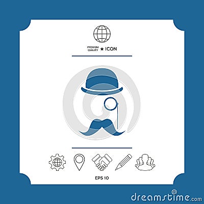 Abstract hipster silhouette Vector Illustration