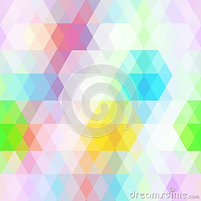 Abstract hipsters seamless pattern with bright pastel colored rhombus. Geometric background. Vector Vector Illustration