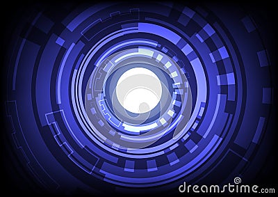 Abstract hitech digital technology blue background Vector Illustration