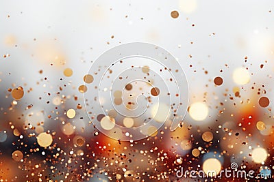 Abstract holiday background with sparkles and highlights, gold bokeh. Blurred sparkling background with place for text, Stock Photo