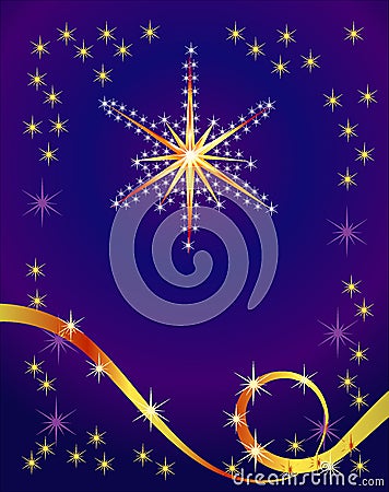 Abstract holiday background with star Vector Illustration