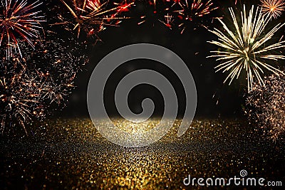 abstract holiday firework background. Stock Photo