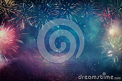 abstract holiday firework background. 4th of july concept Stock Photo