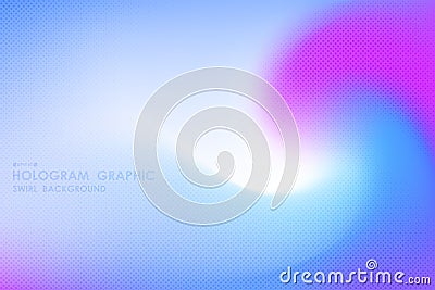 Abstract hologram artwork design of blend background with halftone decoration. illustration vector eps10 Vector Illustration