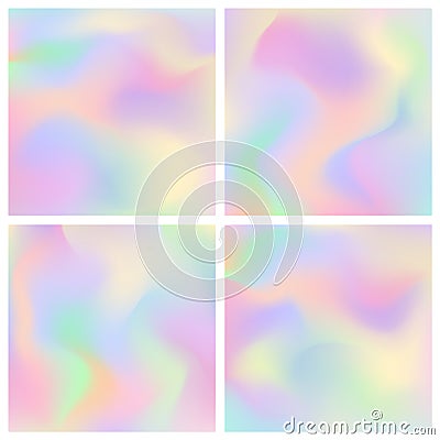 Abstract hologram soft pastel light background. Vector Illustration