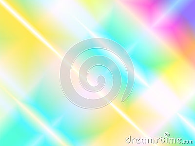 Abstract holographic background with rainbow beams of light from prism dispersion effect Vector Illustration