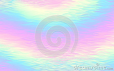 Abstract holographic background with waves pattern Vector Illustration