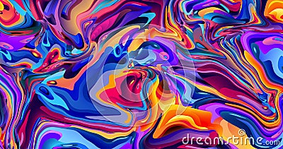 Abstract holographic gradient rainbow animation. 4K motion graphic. Trendy vibrant texture, fashion textile, neon colour Stock Photo