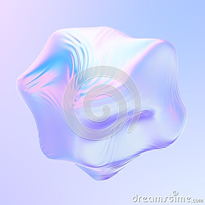 Abstract holographic liquid shape cloth Stock Photo