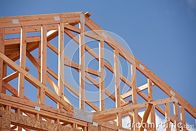 Abstract Home Construction Site Stock Photo