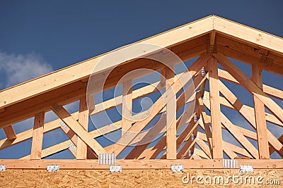 Abstract Home Construction Site Stock Photo