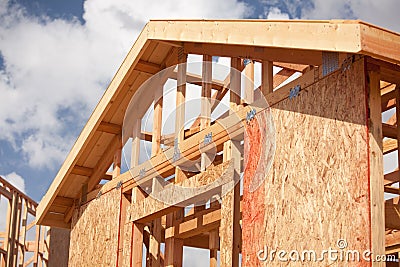Abstract Home Construction Site Stock Photo