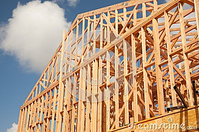 Abstract Home Construction Site Stock Photo