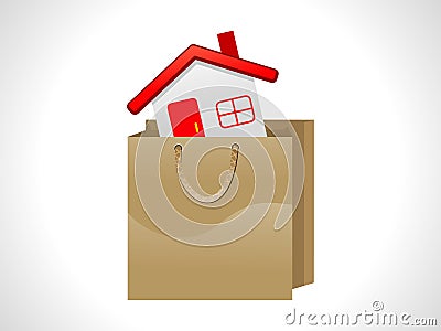 Abstract home shoping Vector Illustration