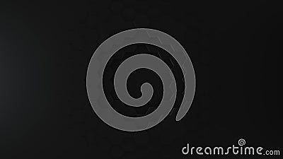 Abstract Honeycomb Background Loop wide angle. Black 3D animation of a seamless loop of hexagon beehive. Great modern trends. Stock Photo