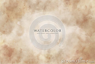 Abstract horizontal grunge watercolor background. Neutral light colored empty space background illustration Vector Illustration