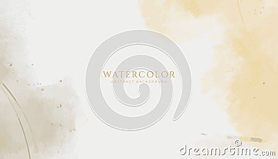 Abstract horizontal watercolor background. Neutral light colored empty space background illustration Vector Illustration