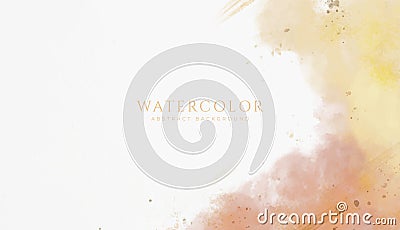 Abstract horizontal watercolor background. Neutral light colored empty space background illustration Vector Illustration