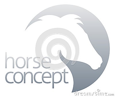 Abstract horse circle design Vector Illustration