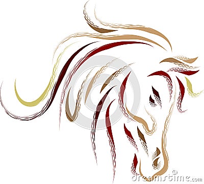 Abstract horse head Vector Illustration