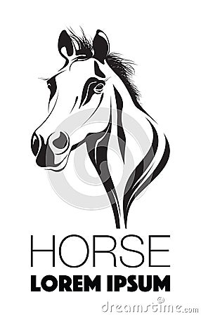 Abstract horses head Vector Illustration