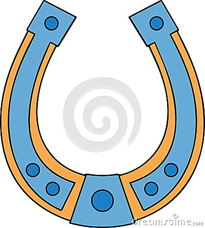 Abstract horseshoe logo design on white Vector Illustration