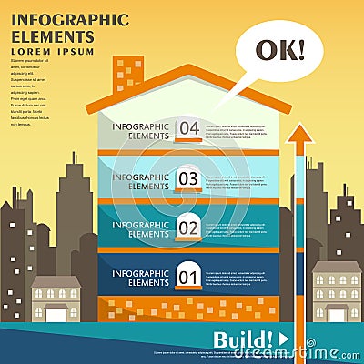 Abstract house infographics Vector Illustration