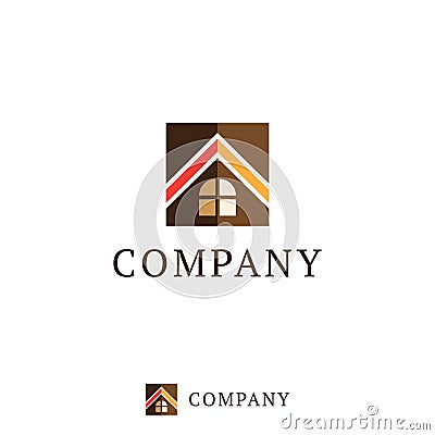 Abstract House Real Estate Logo Design Template, Home Builders Company Vector Illustration