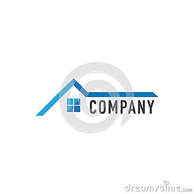 Abstract House Real Estate Logo Design Template, Home Builders Company Vector Illustration