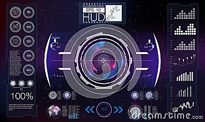 Abstract HUD. Futuristic Sci Fi Modern User interface Set. Vector Illustration