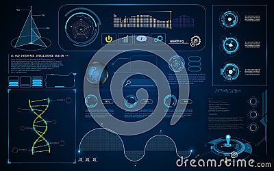 Abstract HUD interface UI Screen smart technology innovation concept template background Vector Illustration
